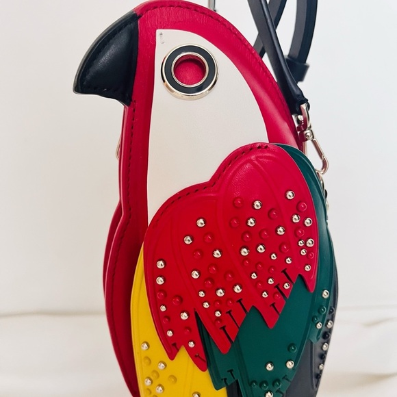 Kate Spade *RARE* Colorful 3D Parrot leather novelty crossbody bag NWOT - Picture 4 of 10